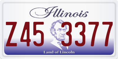 IL license plate Z453377