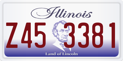 IL license plate Z453381