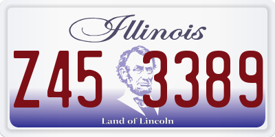 IL license plate Z453389