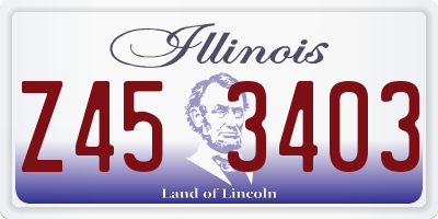 IL license plate Z453403