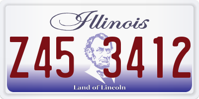 IL license plate Z453412