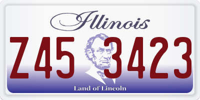 IL license plate Z453423