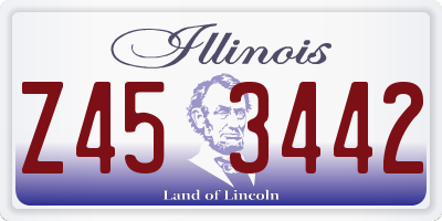 IL license plate Z453442