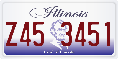 IL license plate Z453451