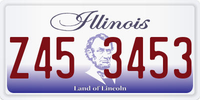 IL license plate Z453453