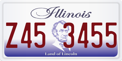 IL license plate Z453455