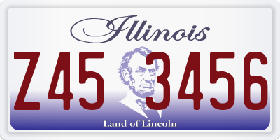 IL license plate Z453456