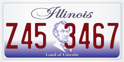IL license plate Z453467