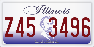 IL license plate Z453496