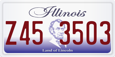 IL license plate Z453503