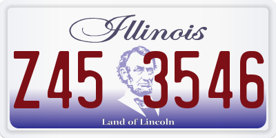 IL license plate Z453546