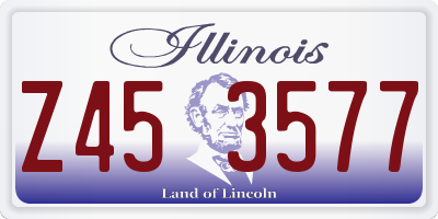 IL license plate Z453577