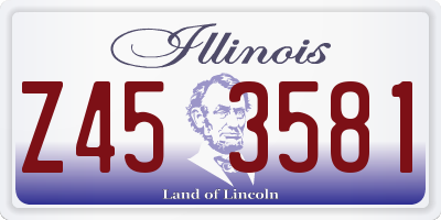 IL license plate Z453581