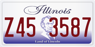 IL license plate Z453587