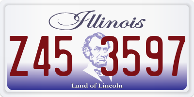 IL license plate Z453597