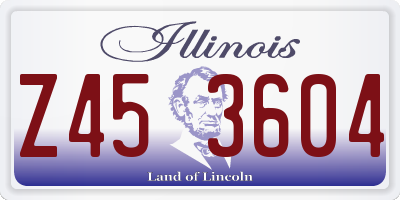 IL license plate Z453604