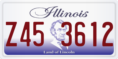 IL license plate Z453612