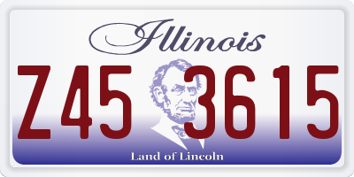 IL license plate Z453615