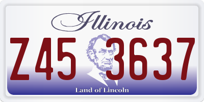IL license plate Z453637