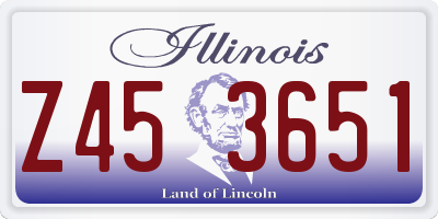IL license plate Z453651
