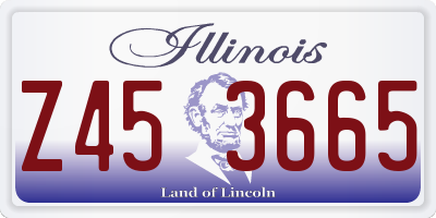 IL license plate Z453665