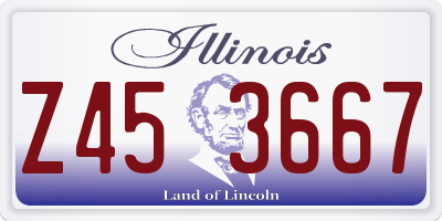 IL license plate Z453667
