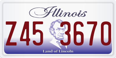 IL license plate Z453670