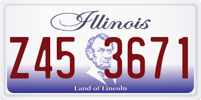 IL license plate Z453671