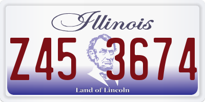 IL license plate Z453674