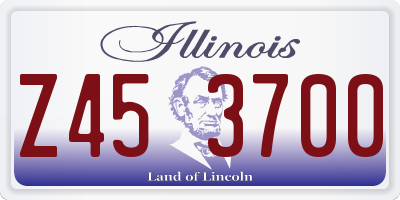 IL license plate Z453700