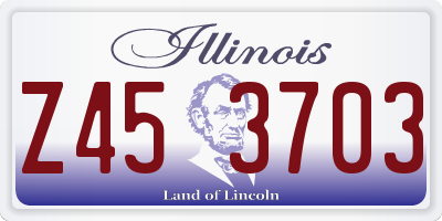 IL license plate Z453703