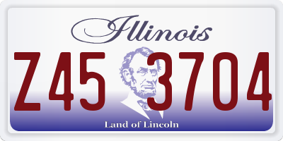 IL license plate Z453704