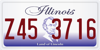 IL license plate Z453716