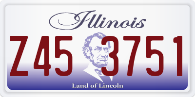 IL license plate Z453751