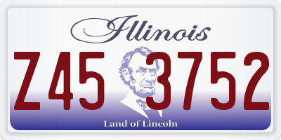 IL license plate Z453752