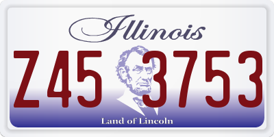 IL license plate Z453753