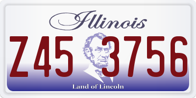 IL license plate Z453756