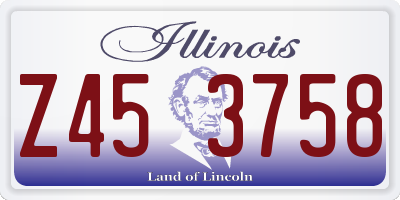 IL license plate Z453758