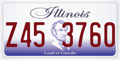 IL license plate Z453760