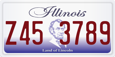 IL license plate Z453789