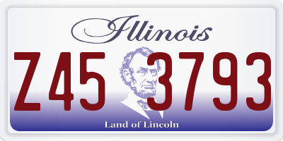 IL license plate Z453793