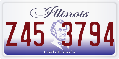 IL license plate Z453794