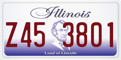 IL license plate Z453801