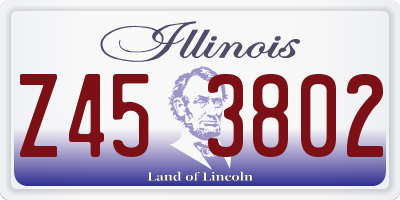 IL license plate Z453802