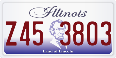 IL license plate Z453803
