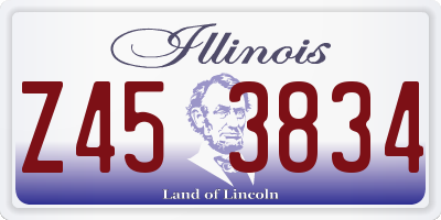 IL license plate Z453834