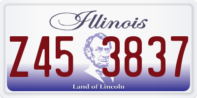 IL license plate Z453837