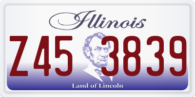 IL license plate Z453839