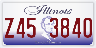 IL license plate Z453840