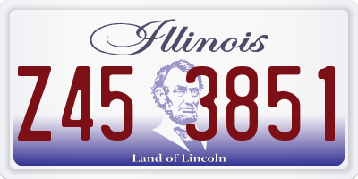 IL license plate Z453851